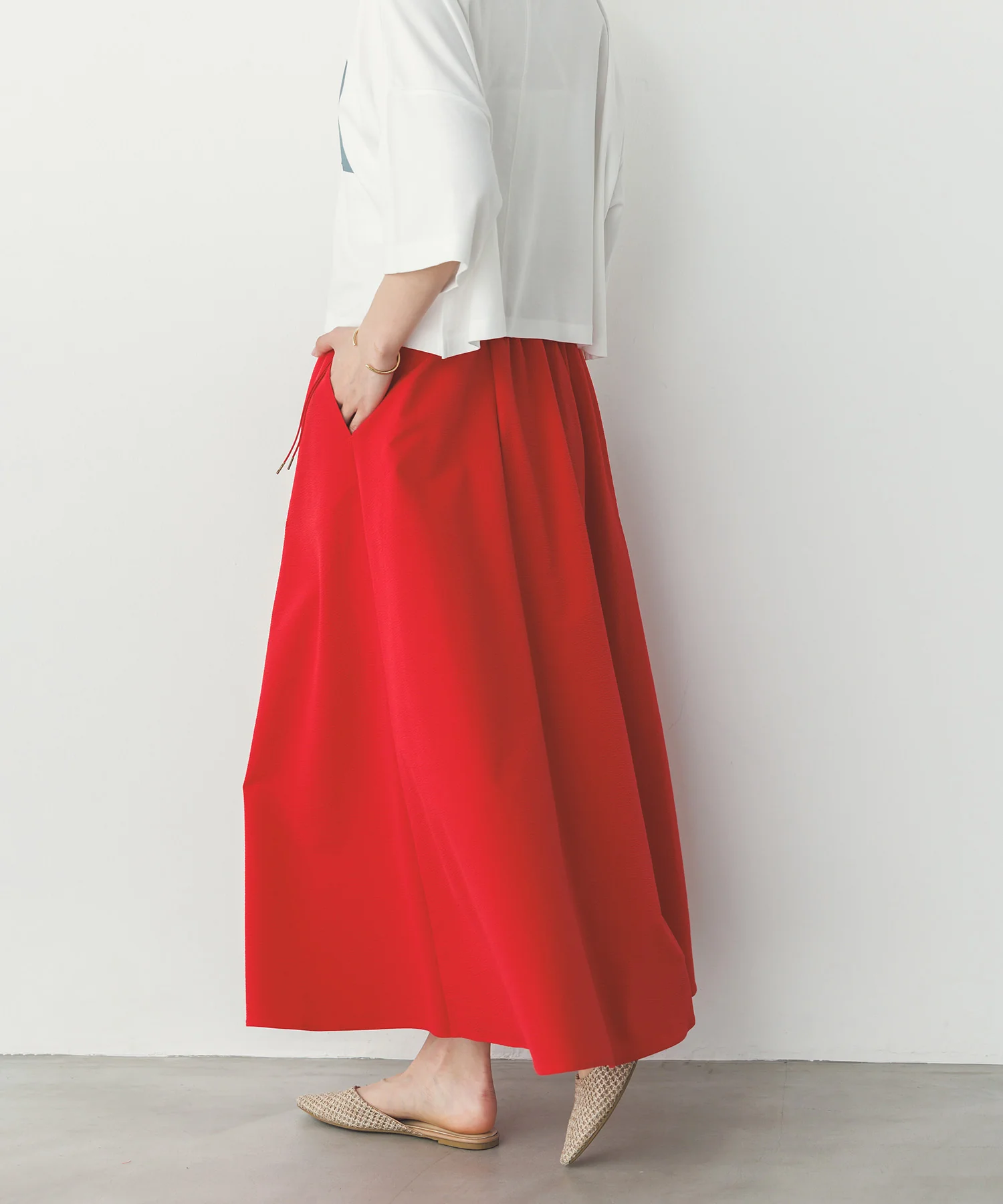 撥水 フレアスカート