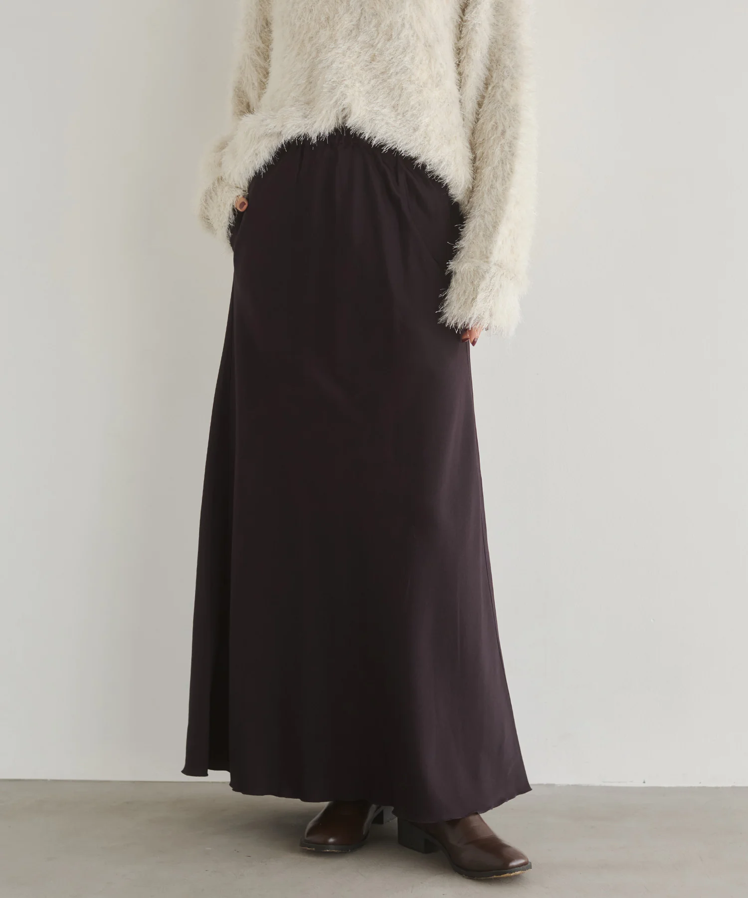 ビンテージサテン ナロースカート