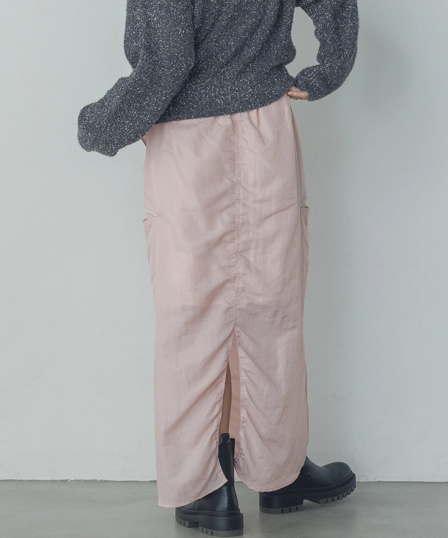 ナイロンツイル ナロースカート