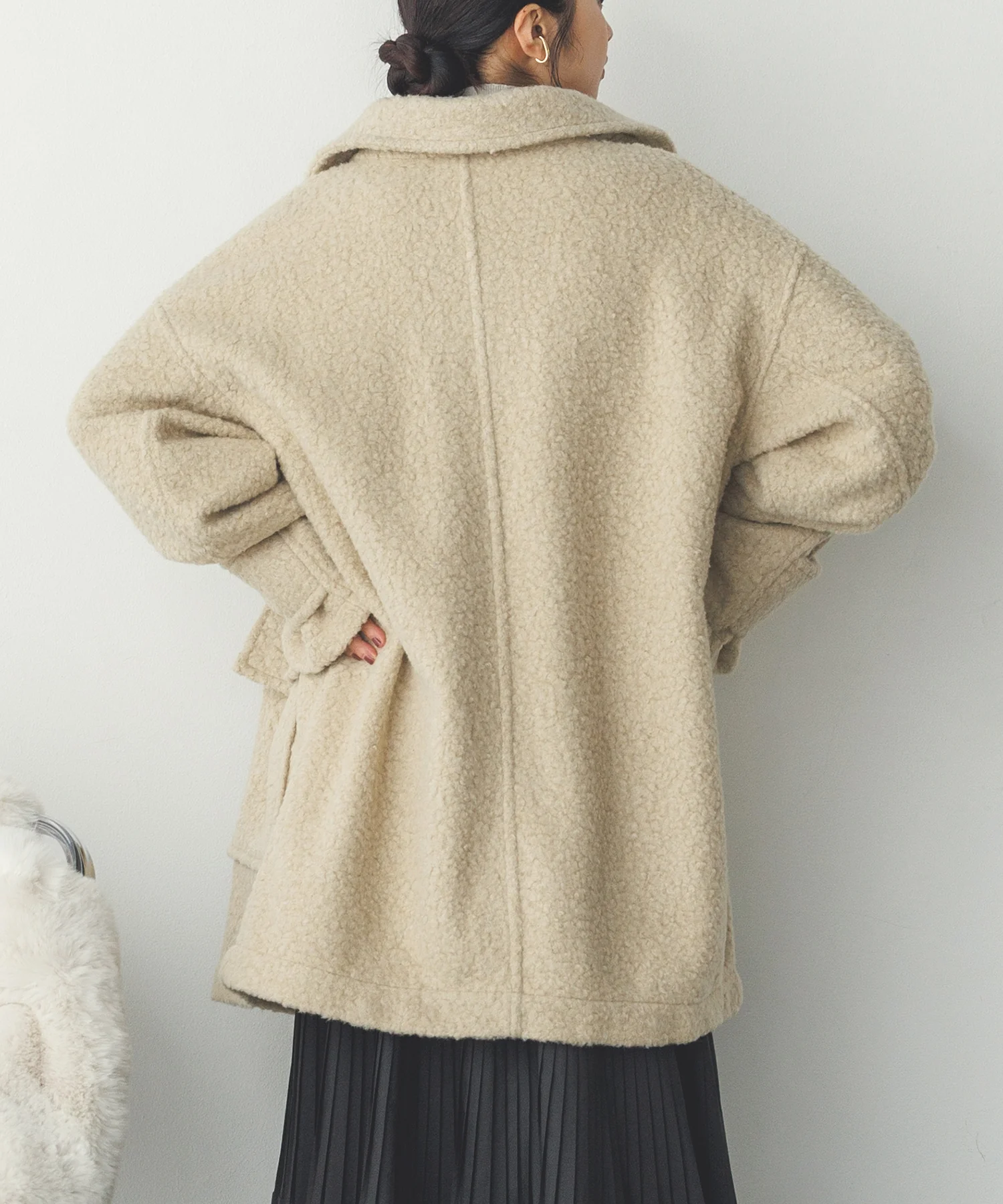 ブークレ ミドルシャツコート