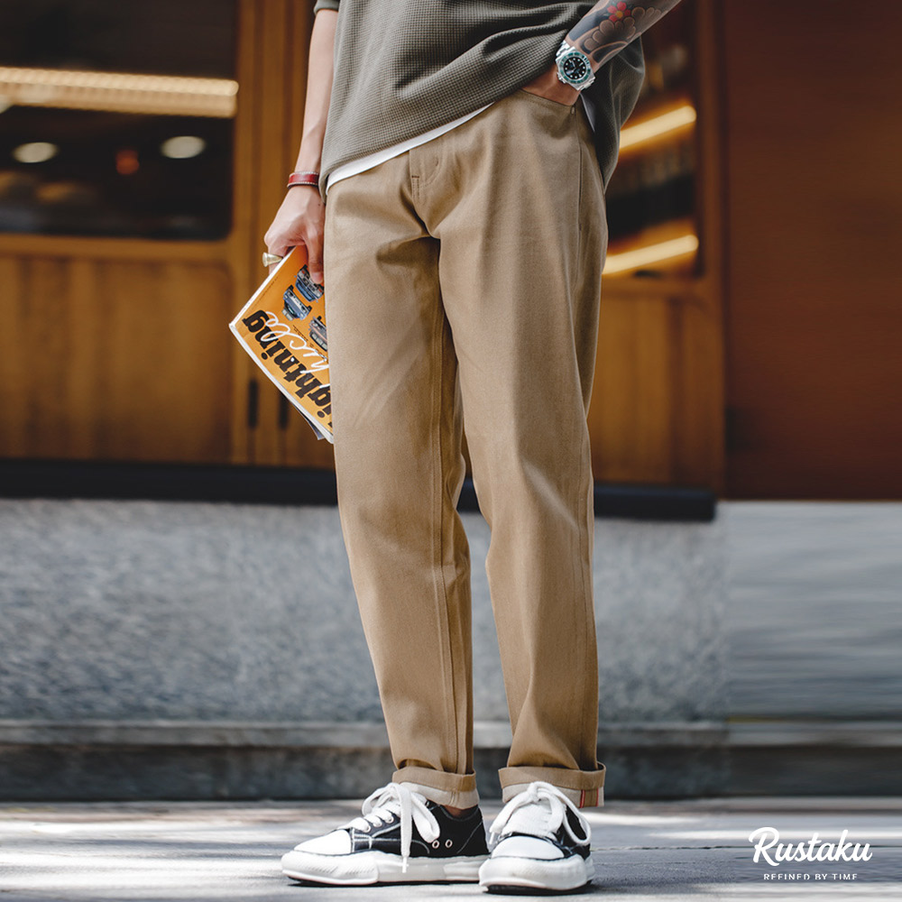 秋限定　イエローストーンパーク セルビッジストレートデニムパンツ