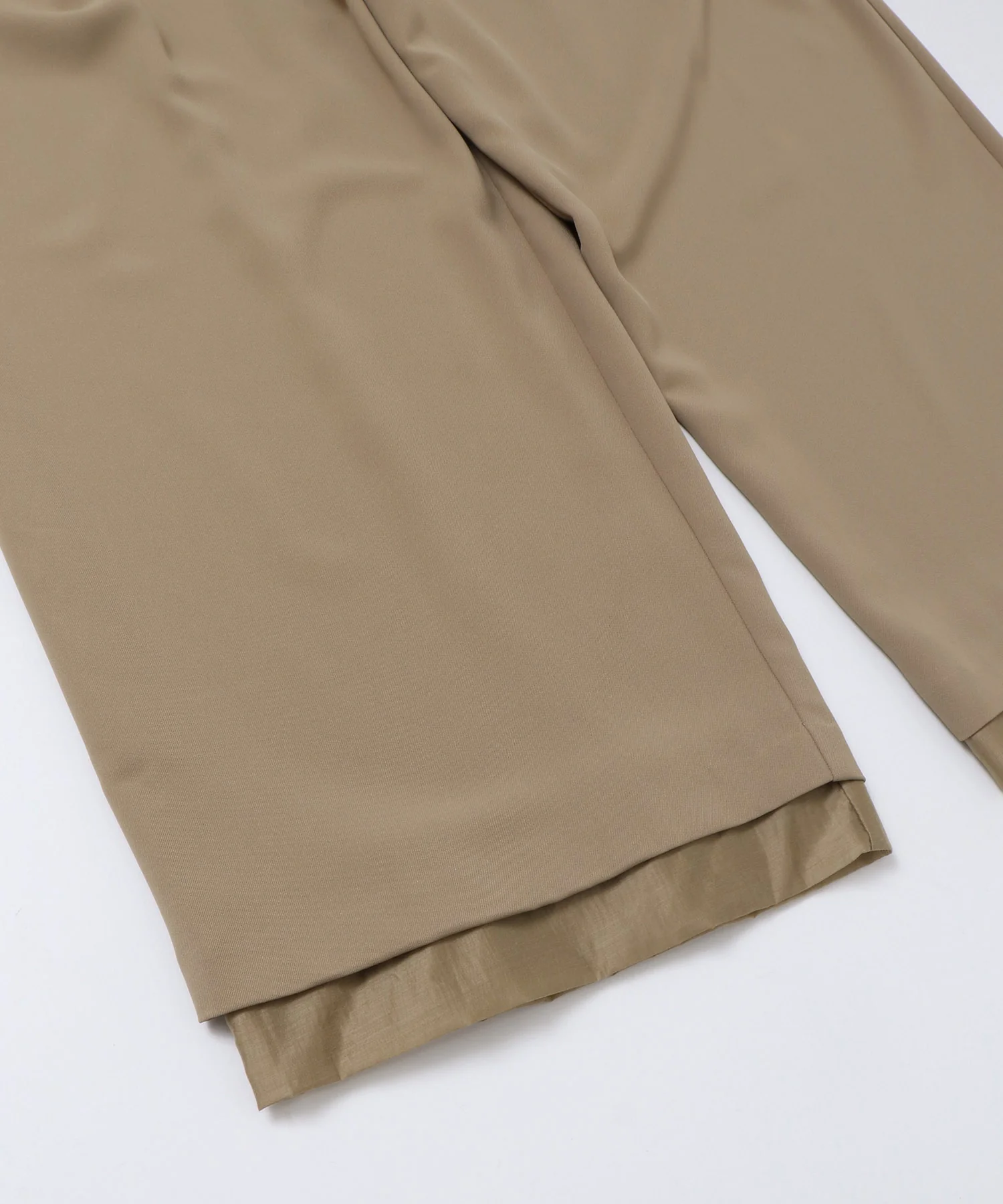 ポリツイル シアーワイドストレートパンツ